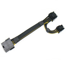 PCI-E (6+2) Pin to 8pin Female Sleeved Power Extention Cable